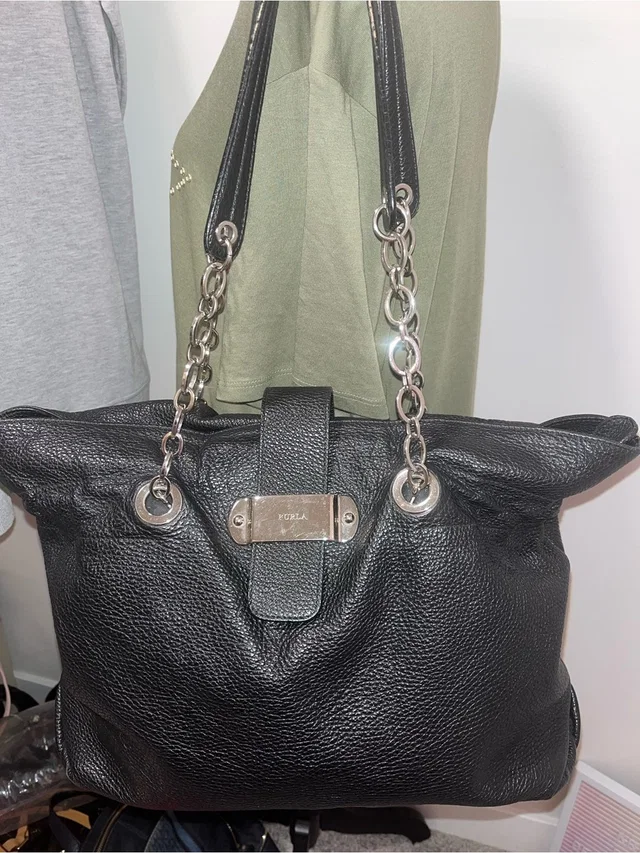 Furla Leather Bag in black Leather from Poshmark