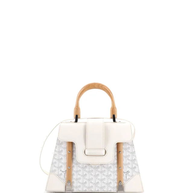 Goyard Saigon Top Handle Bag Coated Canvas with Leather PM in white Coated canvas from Rebag, photo 2 of 7