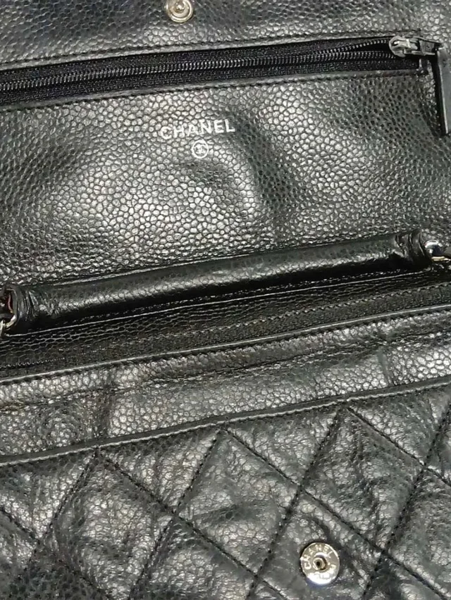 Chanel Black 2013 caviar quilted Wallet on Chain in Black Caviar leather from Sign of the Times, photo 11 of 14