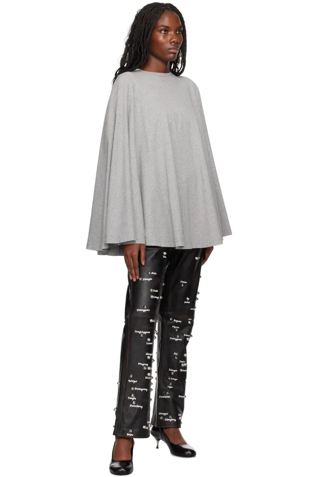 doublet Black Pressure Points Studs Leather Pants, photo 4 of 4 from SSENSE