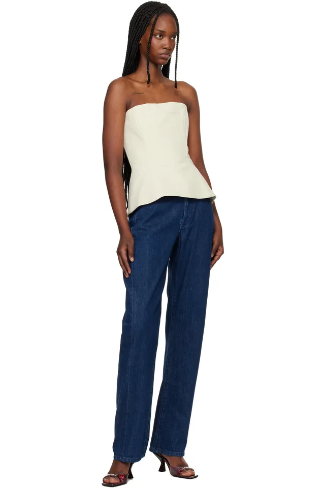 Diesel Navy 1974 D-Ellz 0dbdx Relaxed Jeans, photo 4 of 4 from SSENSE
