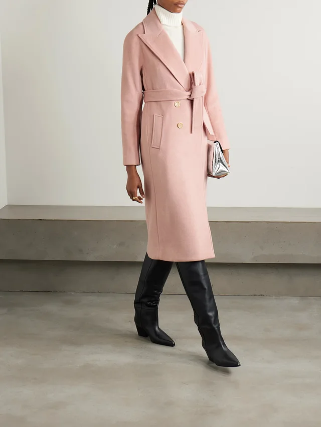 VERONICA BEARD Della double-breasted woven coat in Pink, photo 2 of 2 from NET-A-PORTER (Canada)