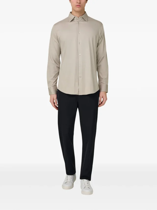 Boggi Milano mother-of-pearl button collar polo shirt, photo 2 of 2 from FARFETCH