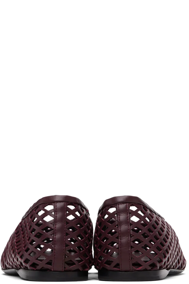 Proenza Schouler Brown Tee Perforated Ballerina Flats, photo 2 of 5 from SSENSE
