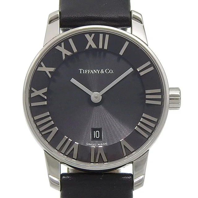 Tiffany & Co. Atlas Dream Stainless Steel Quartz Analog Display Black Dial Watch in Black from The Reluxe