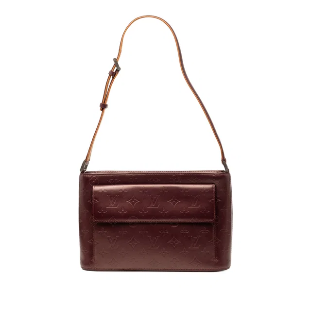 Red Louis Vuitton Monogram Mat Alston Shoulder Bag in Red Leather from Designer Revival