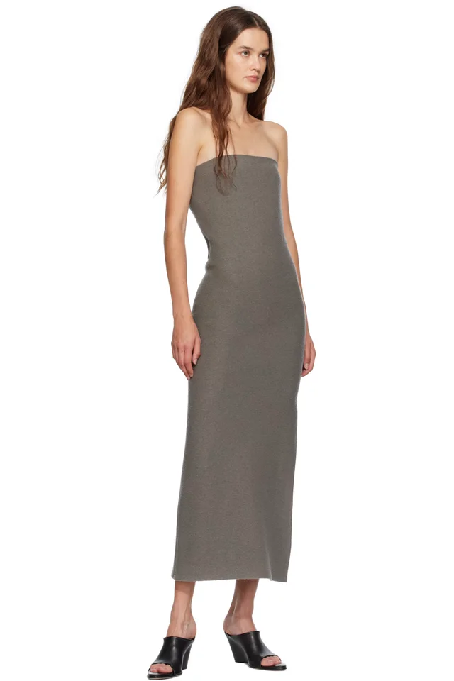 Rier Gray Walker Bustier Midi Dress, photo 4 of 4 from SSENSE