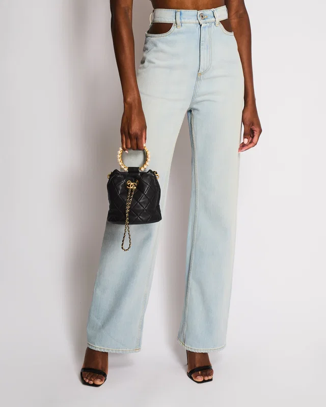 Maison Margiela Light Blue Jeans With Cut-Out Waistband Size IT 38 (UK 6) in Blue from Sellier