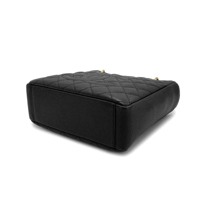 Chanel Pst Chain Tote Bag Black Caviar Skin Gold Hardware in Black Caviar leather from Luxury Promise, photo 2 of 2