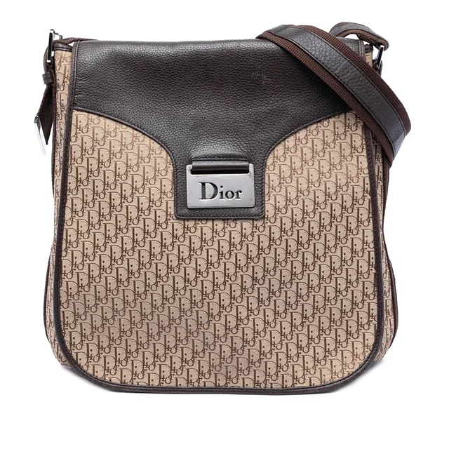 Brown Dior Diorissimo Trotter Canvas Street Chic Crossbody in Brown Canvas from Designer Revival