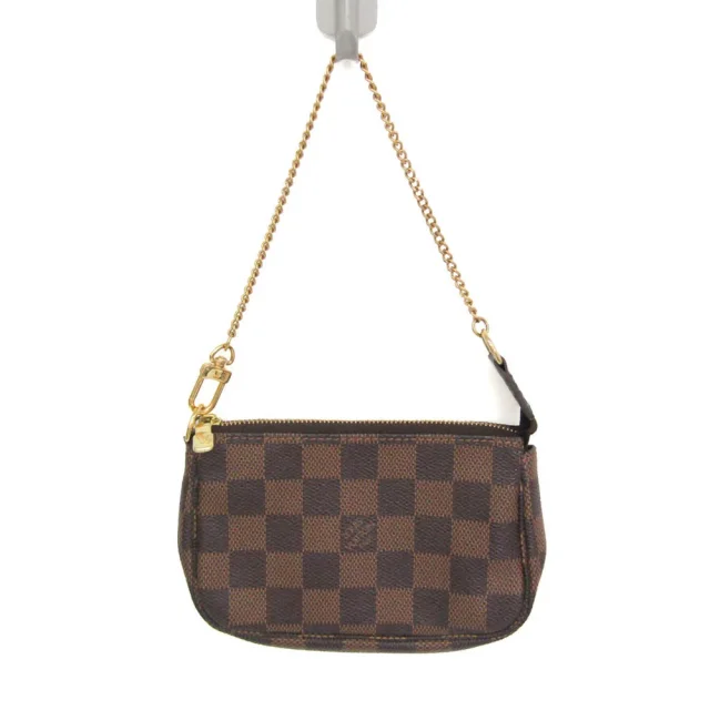 Louis Vuitton Damier Mini Pochette Accessoires N58009 Women's Handbag,Pouch Ebene in Brown Damier Canvas from Elady