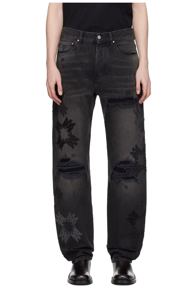 AMIRI Black MA Quad MX1 Straight Jeans, image 1 of 1 from SSENSE