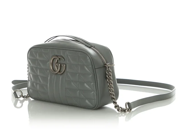 Gucci Small Gray Marmont Aria Camera Bag in Grey Leather from Ann's Fabulous Finds, photo 3 of 9