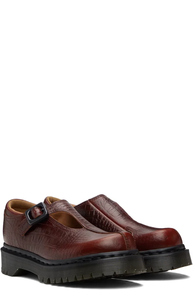 Dr. Martens Burgundy Regina Mary Jane Loafers, photo 4 of 5 from SSENSE