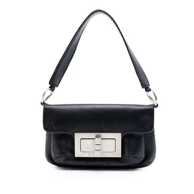 Black Chanel Calfskin Square Stitched Mademoiselle Shoulder Bag in Black Calfskin from Designer Revival, photo 1 of 1