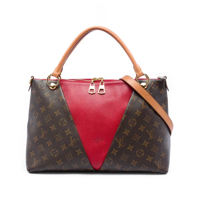 Brown Louis Vuitton Monogram V Tote MM Satchel in Brown Coated canvas from Designer Revival
