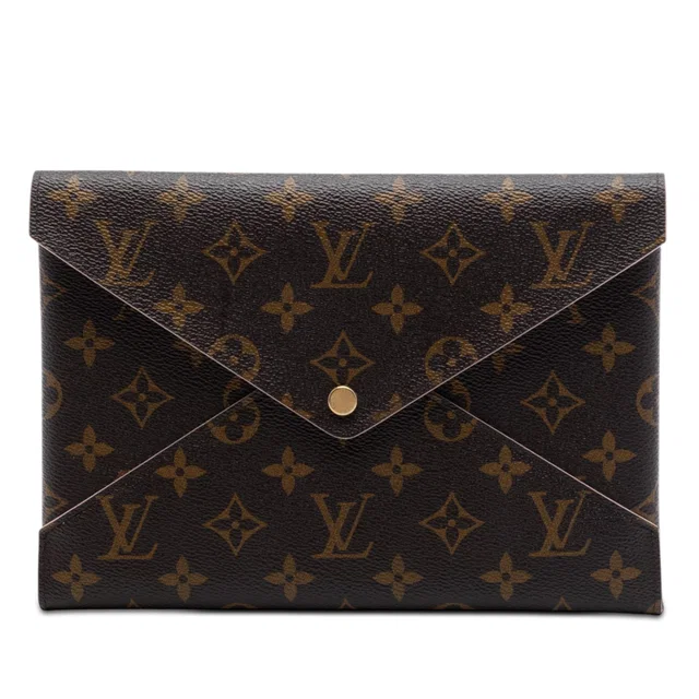 Brown Louis Vuitton Monogram Pochette Kirigami Set Clutch Bag in Brown Coated canvas from Designer Revival
