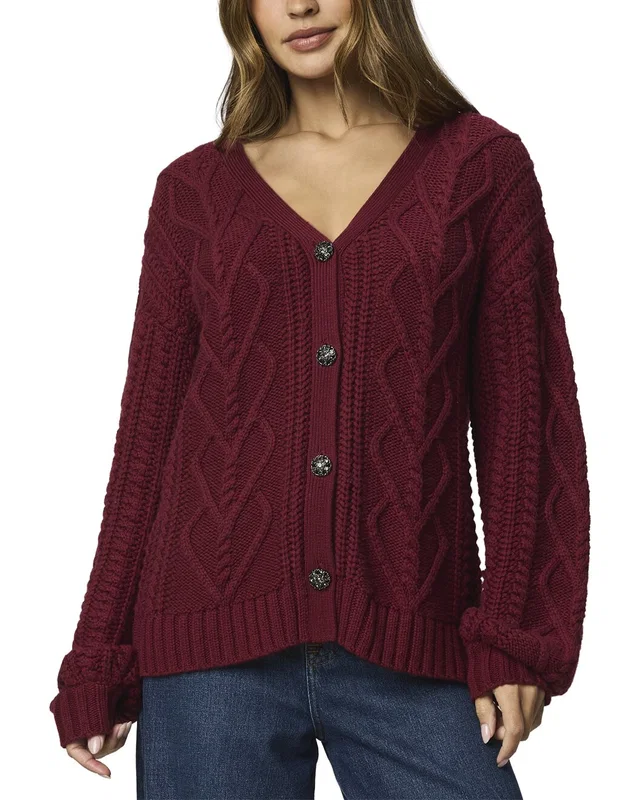 Splendid Harlow Hearts Wool-Blend Cardigan, image 1 of 1 from Rue La La