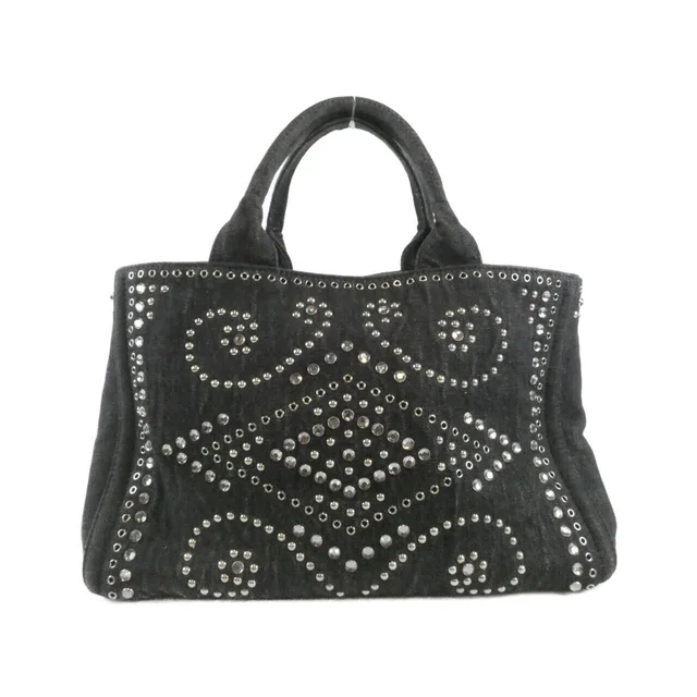 Prada Bag Handbag Silver in Silver Denim from The Reluxe