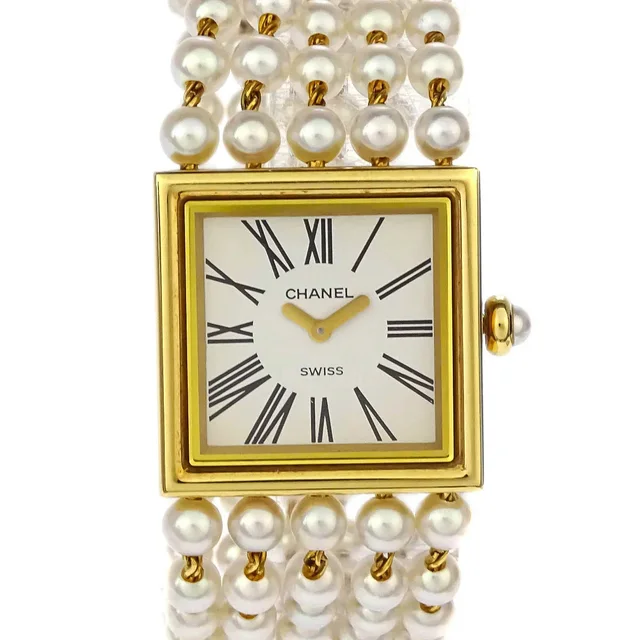 Chanel Mademoiselle Watch Pearl 18KYG #M from AMORE Vintage Tokyo