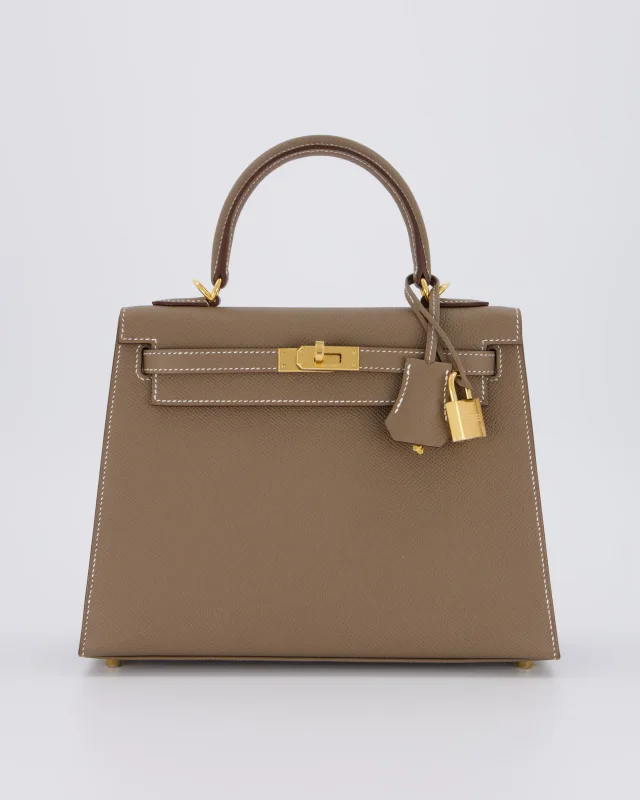 Hermès Kelly 25 Sellier Bag in Taupe Epsom leather from Sellier, photo 20 of 21