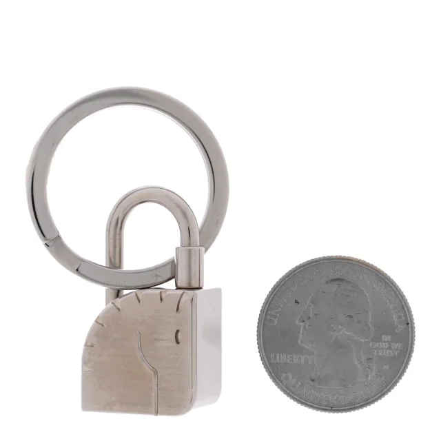Hermès Palladium Cadenas Horse Key Ring from FASHIONPHILE, photo 2 of 5