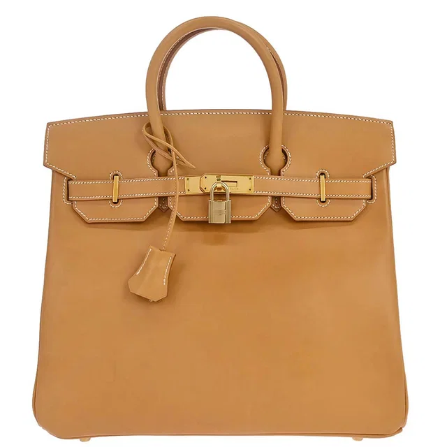Hermès Natural Vache HAC Haut a Courroies 32 Handbag in Beige Leather from AMORE Vintage Tokyo