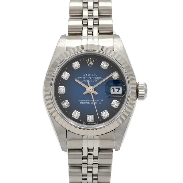 Rolex Datejust Stainless Steel White Gold Automatic in White from The Reluxe