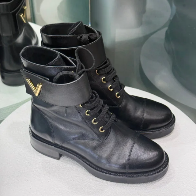 Louis Vuitton Boots Sz 36 in Black Leather from Revivre Luxury Consignment
