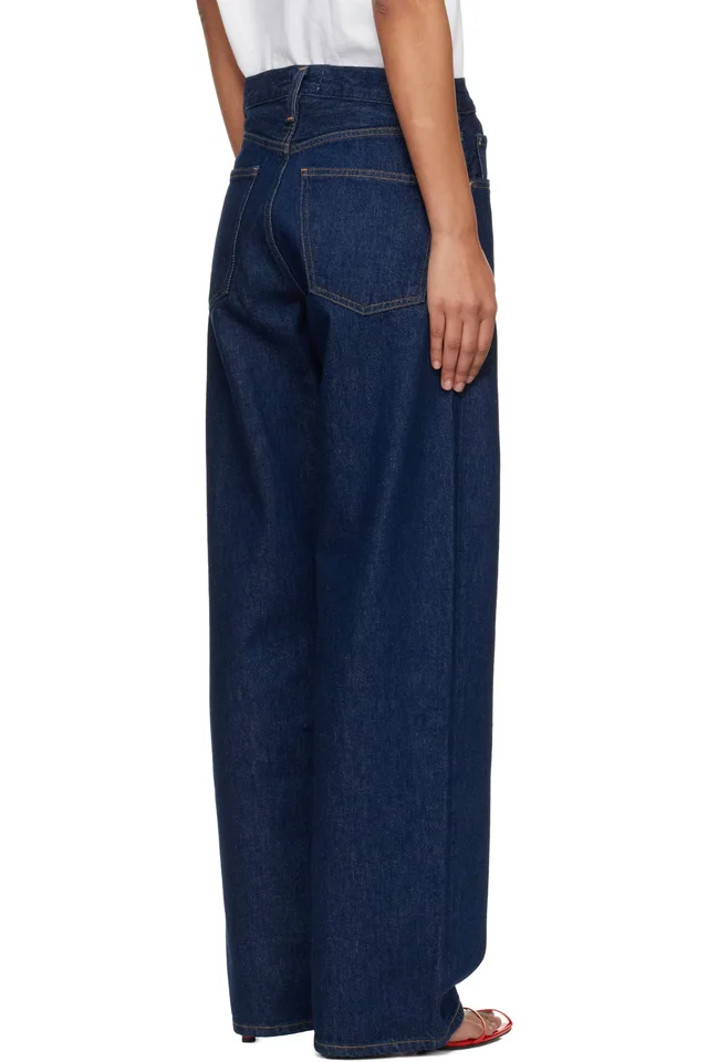 AGOLDE Navy Arc Jeans, photo 3 of 4 from SSENSE