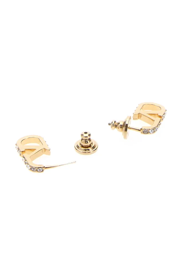 Valentino Garavani Logo-Embellished Earrings — Gold in Gold from HEWI, photo 3 of 3