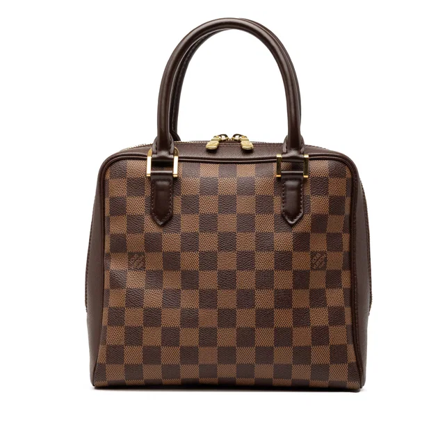 Brown Louis Vuitton Damier Ebene Brera Handbag in Brown Canvas from Designer Revival