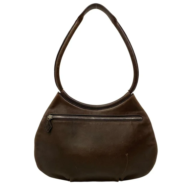 Hermès Shoulder Bag Kaka Wet Dark Brown Leather in Brown Leather from The Reluxe