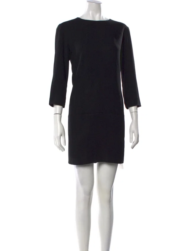 The Row Marina Mini Dress in black from The RealReal
