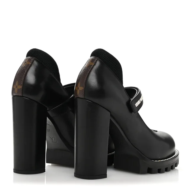 Louis Vuitton Star Trail Ankle Pumps 37 Black in Black Calfskin from FASHIONPHILE, photo 5 of 10