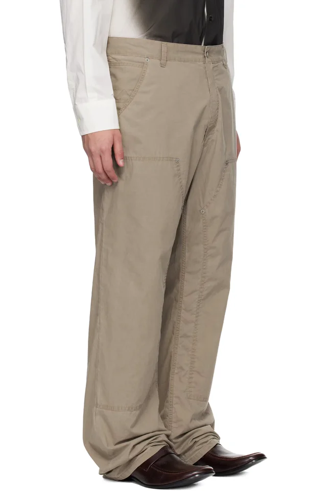 MM6 Maison Margiela Beige 5 Pockets Jeans, photo 2 of 4 from SSENSE