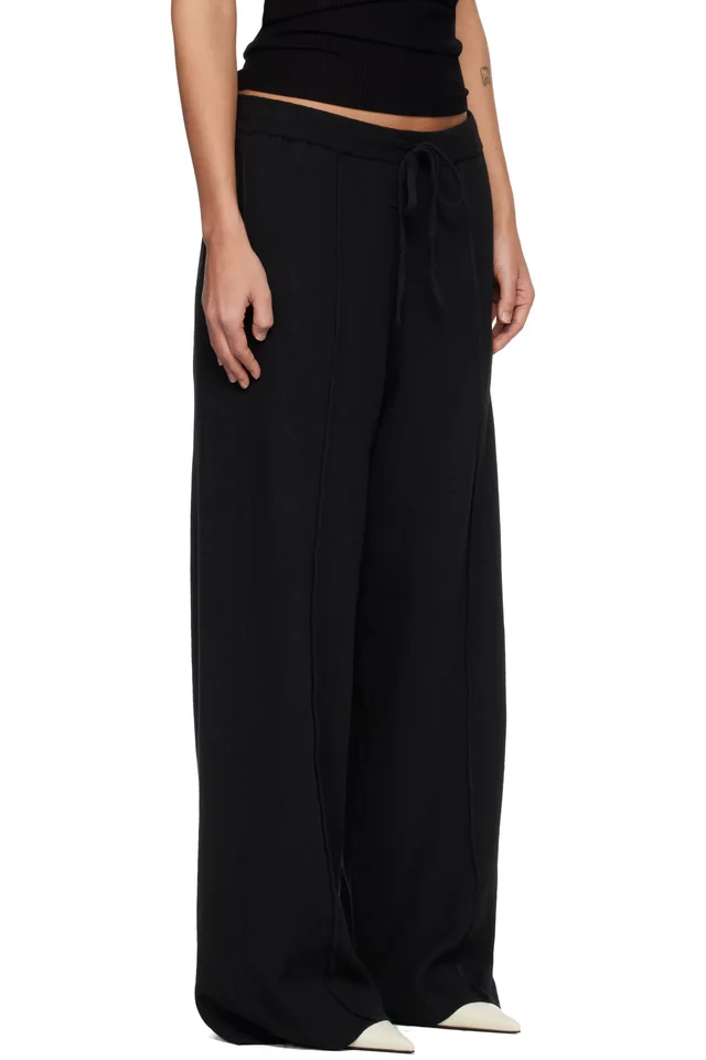 Fear of God ESSENTIALS Black Relaxed Lounge Sweatpants, photo 2 of 4 from SSENSE
