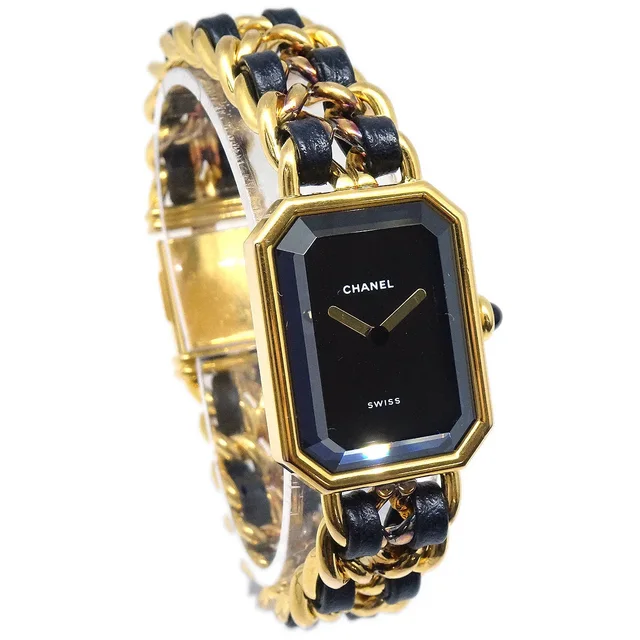 Chanel Premiere Watch Gold #M in Gold Leather from AMORE Vintage Tokyo
