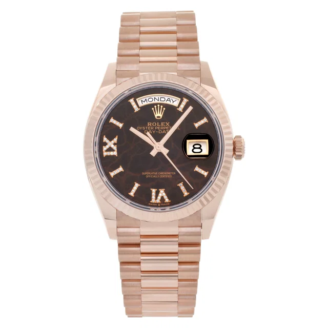 Unused Rolex Day-Date 36mm 128235 in Rose Gold from Gray And Sons