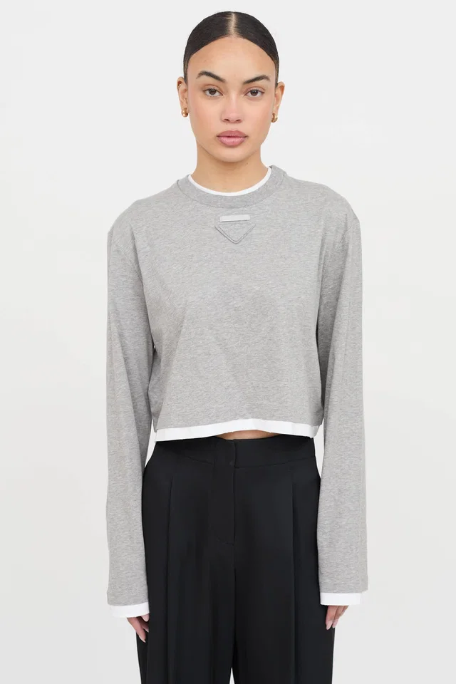 Prada Layered Jersey Top from VSP Consignment