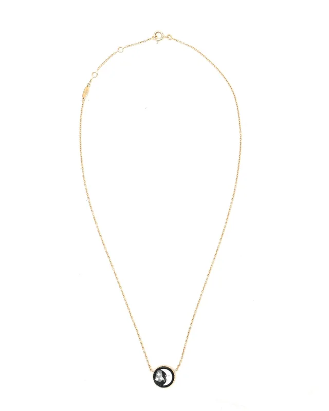 Dior Rose Celeste 18kt Gold Necklace in Pink from A Retro Tale, photo 3 of 7
