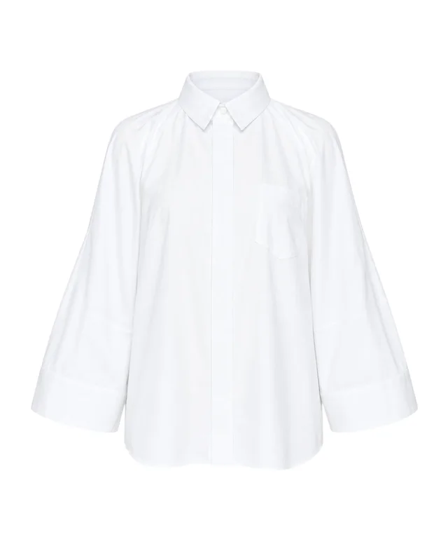 Sacai Flared Cropped Poplin Shirt from SENSER, photo 1 of 1
