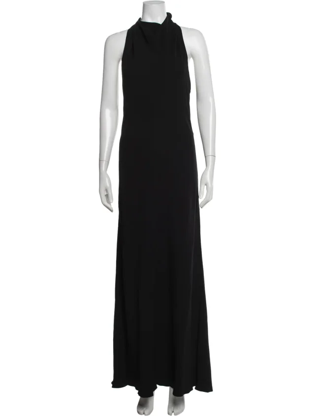 The Row Kaila Long Dress in black from The RealReal