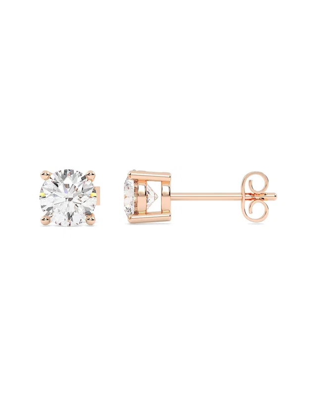 Lab Grown Diamonds 14K Rose Gold 2.00 ct. tw. Lab-Grown Diamond Earrings, image 1 of 1 from Gilt