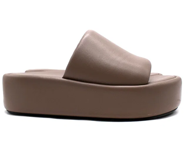 Balenciaga Mouse Brown Platform Slides in Brown from HEWI