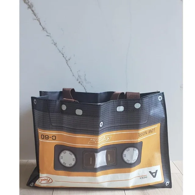 FRED Men's Tote bags - Orange/Black from Depop