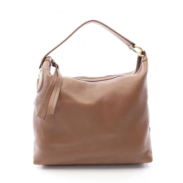 Gucci Shoulder Bag Interlocking G Brown Leather in Brown Leather from The Reluxe