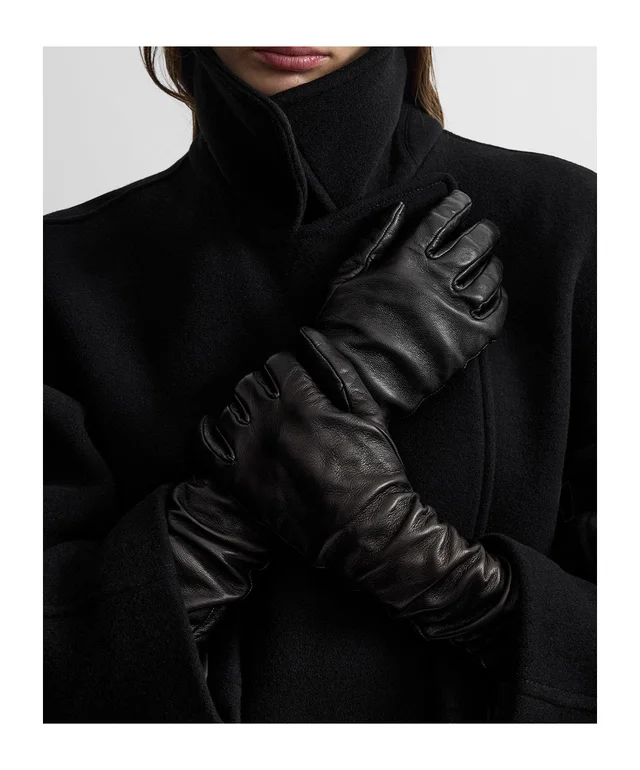 Toteme Extra-long leather gloves black, photo 5 of 5 from SENSER