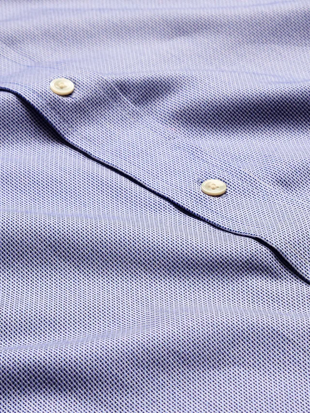 Banana Republic Standard-Fit Wrinkle-Resistant Dress Shirt in Blue Dobby, photo 2 of 2 from Banana Republic (US)