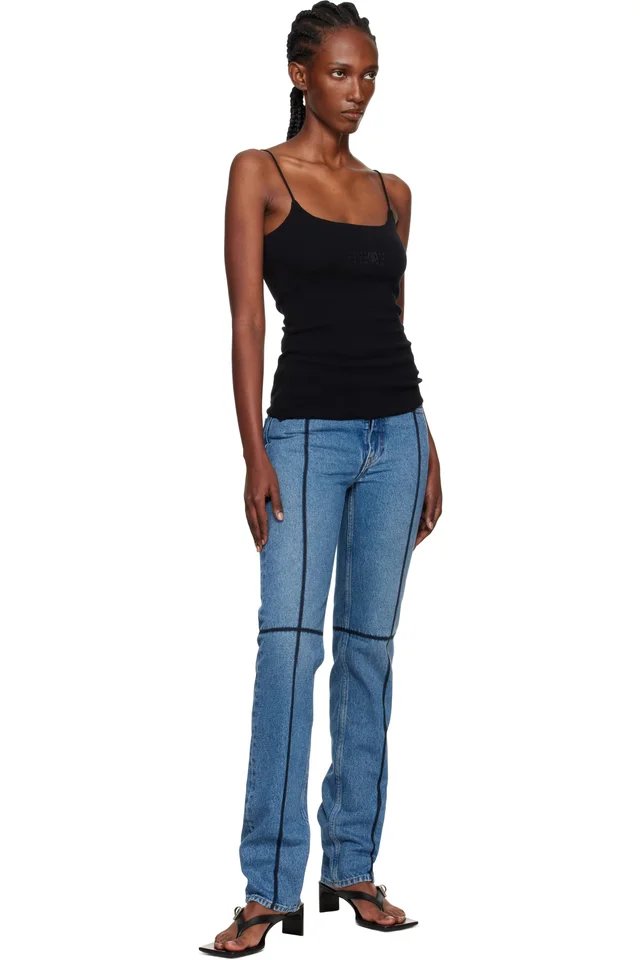 MM6 Maison Margiela Blue 5 Pockets Jeans, photo 4 of 4 from SSENSE